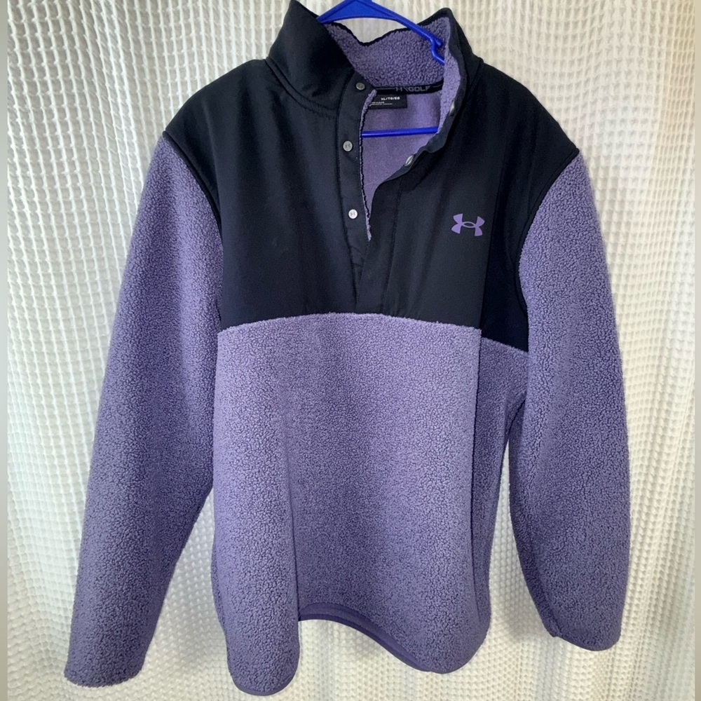Under Armour(golf) Black and Purple Fleece Jacket
